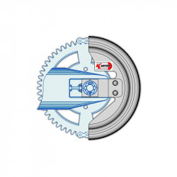 K267-10-N23-D01 : Glänzender Look Kohlefaser Kettenschutz Yamaha Tracer 9