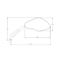 R-0630BY/CP : Police De Pretto Moto Mirrors 2021-2024 Yamaha Tracer 9
