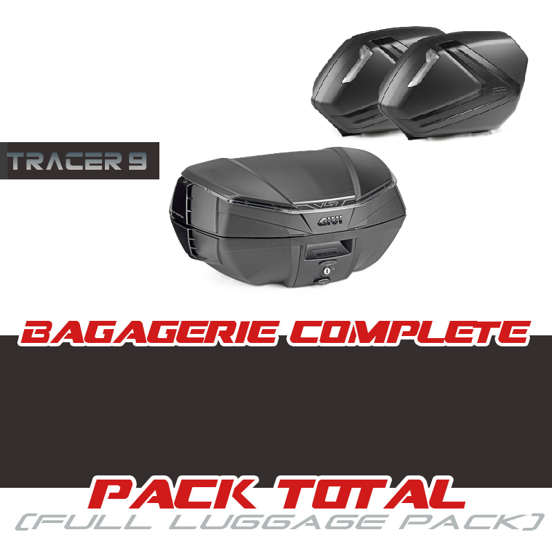 PACK-T9-V49-V37 : Paquete completo Givi top case V49 AIR + maletas V37 Yamaha Tracer 9