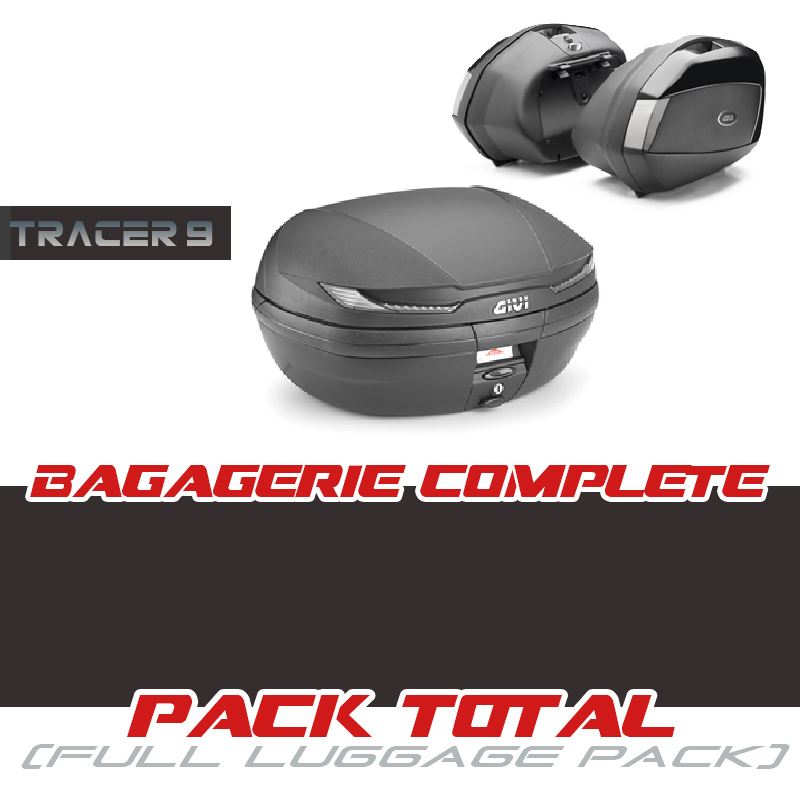 PACK-T9-V45-V35 : Pacchetto completo Givi top case V45 Arena Tech + valigie V35 Tech Yamaha Tracer 9