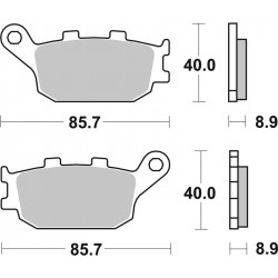1036367 : BREMBO Rear Brake Pads Carbon Ceramic Road Yamaha Tracer 9