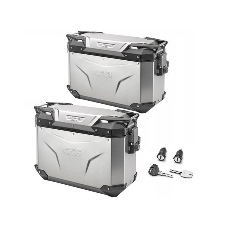 OBKEV37AL + OBKEV37AR + SLR102 : Givi Trekker Outback Evo Smart Side Cases 37LT Yamaha Tracer 9