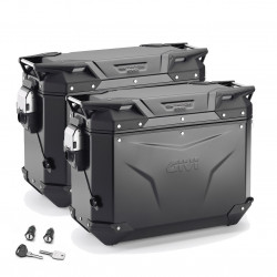 OBKEV37AL + OBKEV37AR + SLR102 : Maletas laterales Givi Trekker Outback Evo Smart 37LT Yamaha Tracer 9