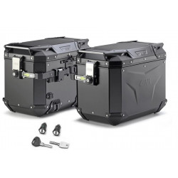 OBKEV48AL + OBKEV48AR + SLR102 : Maletas laterales Givi Trekker Outback Evo Smart 48LT Yamaha Tracer 9