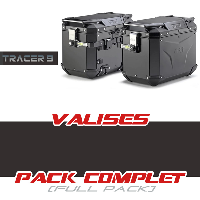 PACK1-OBKEV48B : Givi Trekker Outback Evo Smart Side Cases Pack 48LT Black 2021-2024 Yamaha Tracer 9