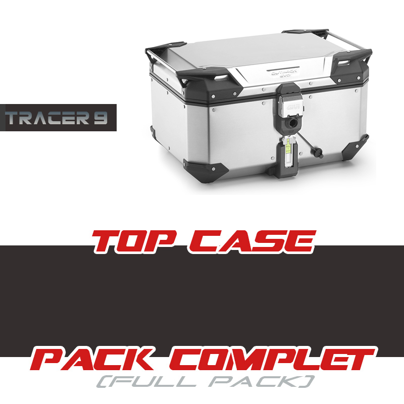 PACK1-OBKEV58A : Pack Top case Givi Trekker Outback Evo Smart 58LT Alu 2021-2024 Yamaha Tracer 9