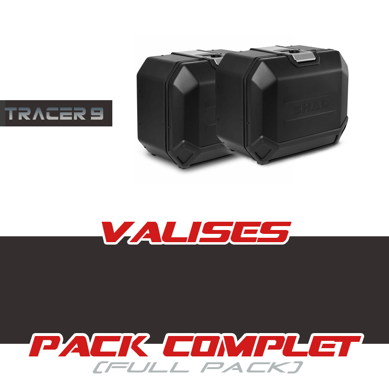PACK1-TR47N-T9 : Shad TR47 Terra Black Side Cases Pack 2021-2024 Yamaha Tracer 9