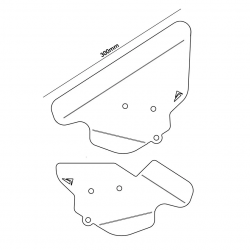 35290M : Pyramid fairing panels Yamaha Tracer 9