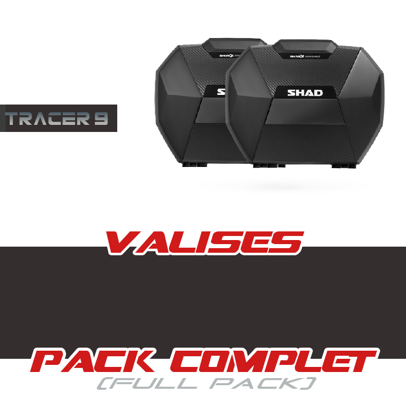 PACK1-SH38XC-T9 : Set borse laterali SH38X Carbonio Shad 2021-2024 Yamaha Tracer 9